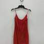 AKIRA Womens Red Sleeveless Side Slit Back Zip Long Bodycon Dress Size M image number 3