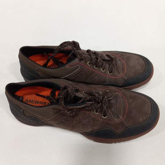 Womens Albany J42530 Brown Suede Lace Up Low Top Sneaker Shoes Size US 7 image number 2