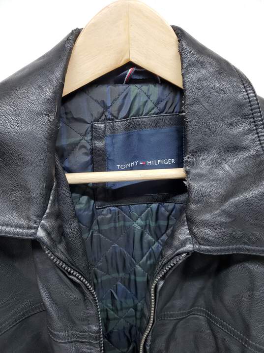 Tommy Hilfiger Pleather Leather Jacket Size M (Wear around Neck) image number 2