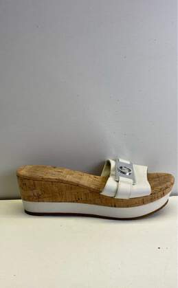 Michael Kors Platform Wedge Sandal Size 8 White