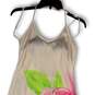 Womens Beige Pink Floral Sleeveless Round Neck Back Zip A-Line Dress Size 2 image number 3