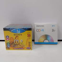 Sony & Memorex Blank & Sealed CD-R w/ Cases