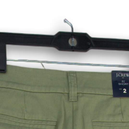 J. Crew Womens Green Flat Front Slash Pocket Chino Shorts Size 2 image number 4