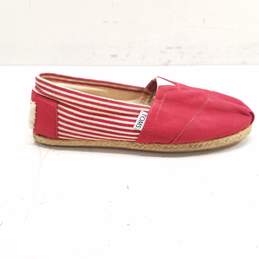 Toms Classic Rope Slip On Shoes Red 8.5