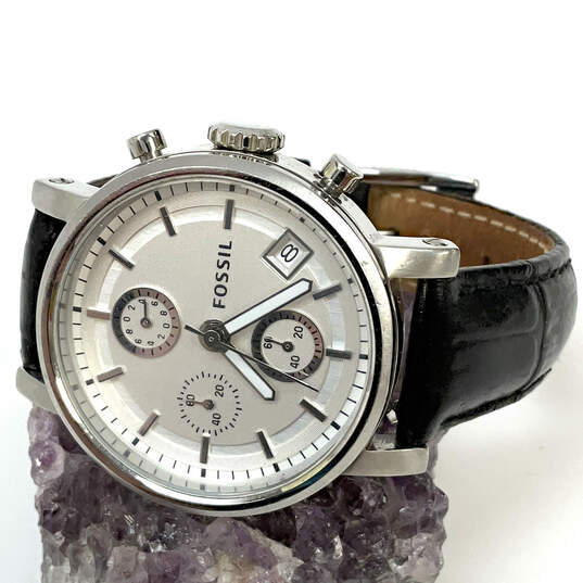 Designer Fossil Boyfriend ES-2392 Stainless Steel Round Analog Wristwatch image number 1