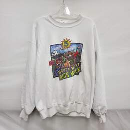 VTG Jerzees 10th Annual 1996 Northwest Aids Walk Cotton White Sweatshirt Size XL
