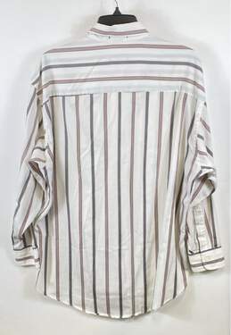 Christian Dior Men White Striped Button Up Shirt S alternative image