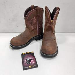 Justin Gypsy Women's Brown Leather Work Boots Size 10B