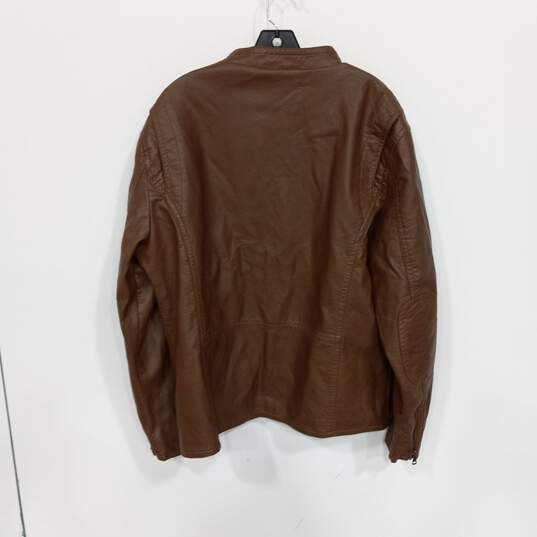Men's Pronto Uomo Faux Leather Jacket Size XL NWT image number 2