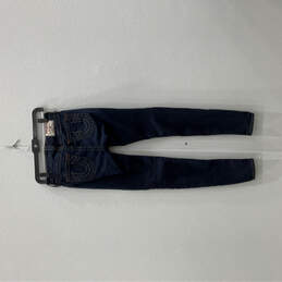 Womens Blue Dark Wash Stretch Pockets Comfort Denim Skinny Jeans Size 27 alternative image