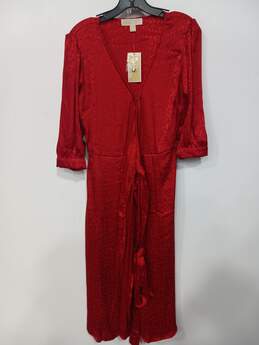 Women’s Michael Kors Cheetah Jacquard Midi Wrap Dress Sz M NWT