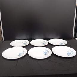 Set of 6 Noritake Sylvia 6603 Floral Dinner Plates