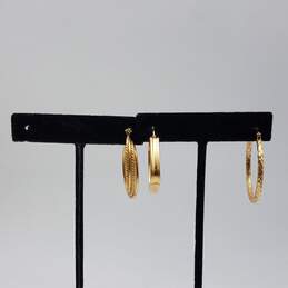 14k Gold Scrap Single Hoop Earrings 5.5g