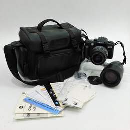Minolta Maxxum 70 SLR 35mm Film Camera With Lenses Manuals & Case