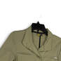 Womens Tan Bend Collar Long Sleeve Welt Pocket Button Front Jacket Size 4 image number 3