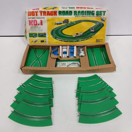 Vintage Woolworth Hot Track Road Racing Set w/Box image number 1