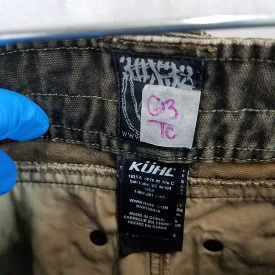 Kuhl green washed moto denim pants size 16 short image number 3