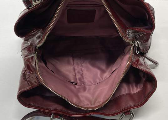 COACH 17855 Chelsea Burgundy Patent Leather Tote Bag image number 6