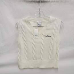 NWT Urban Outfitters Jet Frans WM's Crème Cable Knit V-Neck Sweater Vest Size S/P