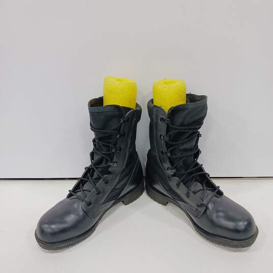 Belleville Women's Black Leather Military Boots image number 5