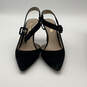 Womens Lo Jycye Black Suede Pointed Toe D'Orsay Heels Size 7.5M With Box image number 2