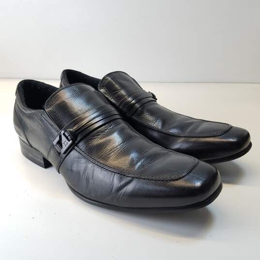 Kenneth Cole Reaction Vert Black Leather Slip On Loafers Shoes Men's Size 8.5 M image number 4