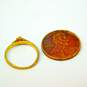 10K Yellow & Rose Gold Floral Etched Ring 1.1g image number 6