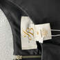 NWT Womens Black Leather Sleeveless Round Neck Back Zip Sheath Dress Size M image number 3