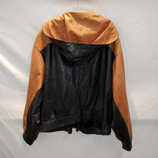Barbara Bates Full Zip Hooded Leather Jacket No Size image number 2