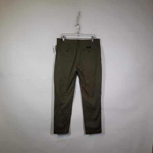 Mens Flat Front Mason Athletic Tapered Fit Chino Pants Size 33X30 image number 2