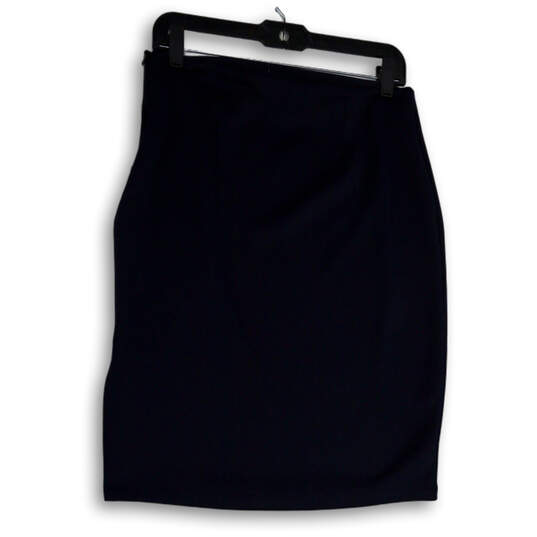 NWT Womens Blue Elastic Waist Pull-On Straight & Pencil Skirt Size M image number 2