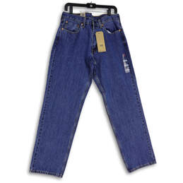 NWT Mens Blue 550 Denim 5-Pocket Design Tapered Leg Jeans Size 33x32
