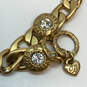 Designer Brighton Gold-Tone Rhinestone Toggle Clasp Link Chain Bracelet image number 4