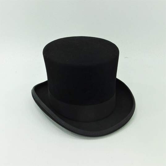 Fleur De Paris New Orleans Black Wool Top Hat IOB Size Medium image number 3