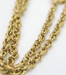 Fancy 14k Yellow Gold Rope Chain Necklace 5.8g alternative image