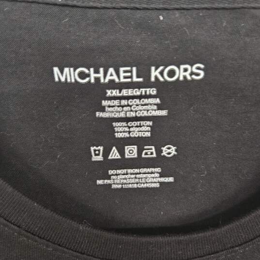 Michael Kors Black Shirt With White Kors Graphic image number 3