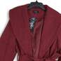 NWT Papillon Womens Red Shawl Collar Long Sleeve Tie Waist Trench Coat Size XL image number 3
