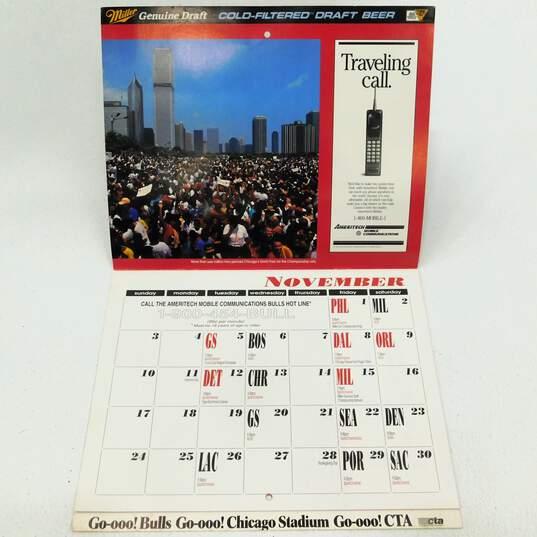 Chicago Bulls 1991-92 World Champions Calendar Jordan Pippen image number 2