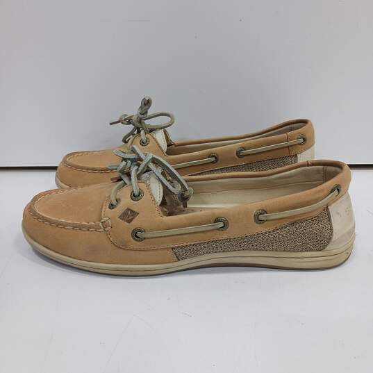 Women'e Brown Leather Sperry Shoes Size 8.5 image number 1