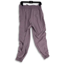Womens Purple Elastic Waist Drawstring Tapered Leg Jogger Pants Size M alternative image
