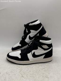 Nike Womens Air Jordan 1 Retro High CD0461-007 White Black Basketball Shoes Sz 8