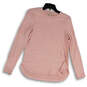 Womens Pink Long Sleeve Regular Fit Crew Neck Pullover T-Shirt Size Small image number 1