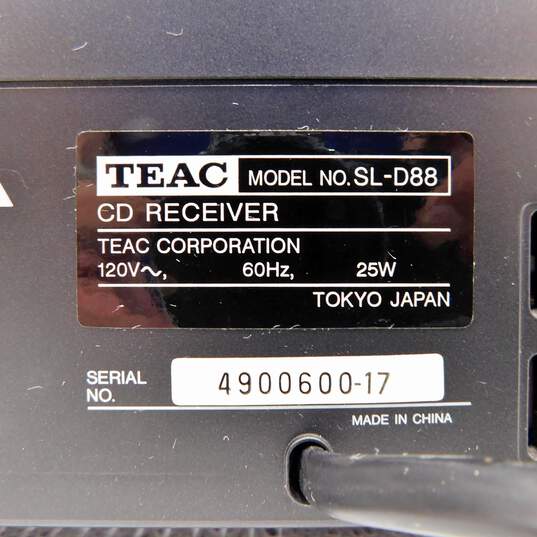 Teac Model SL-D88 CD Receiver w/ Power Cable (Parts and Repair) image number 2