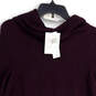 NWT Womens Purple Knitted Cowl Neck Long Sleeve Pullover Sweater Size M image number 3