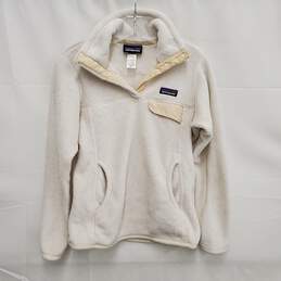 Patagonia WM's Ivory Fleece Polartec Thermal Pro Snap Button Pullover Size XS