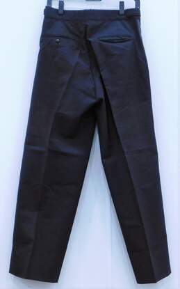 Black Men's Buckle-Detail Size 31 Woven Dress Trousers alternative image