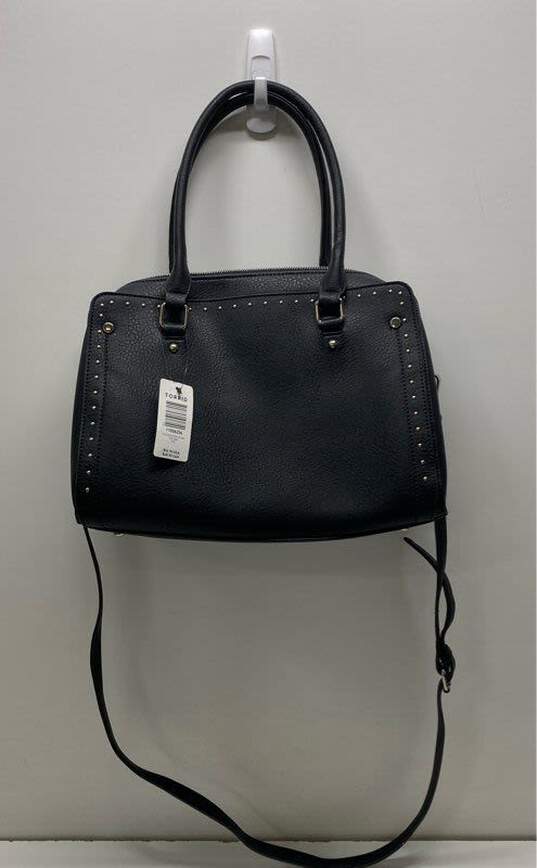 Torrid Black Faux Leather Studded Shoulder Satchel Bag image number 1