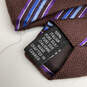 Mens Multicolor Silk Striped  Four-In-Hand Pointed Designer Neck Tie image number 5