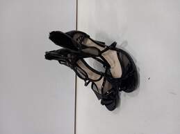 Fergalicious by Fergi Women's Black Strappy Peep Toe Stiletto Heel Pumps Size 9M