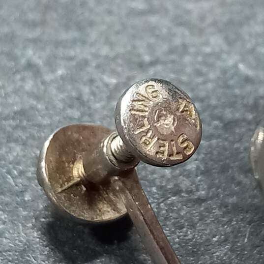 Bundle of 3 Sterling Silver Screw-Back Earrings image number 2